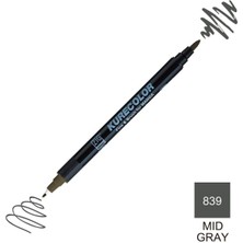 Zig Kurecolor Mangaka Fine&brush Çift Taraflı Kalem CNKC-2200 No 839 Mid Gray