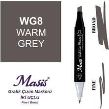 Masis Twin Çift Uçlu Marker Kalemi Wg8 Warm Grey