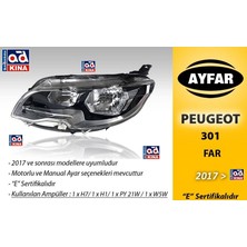 Ayfar Peugeot 301 Sağ Ön Far 2017 Sonrası / AYFAR-303380 Gkn Gold