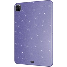 Case 4u iPad Pro 11 2020 (2.nesil) Simli Parlak Görünümlü Tablet Koton Kılıf Derin Mor