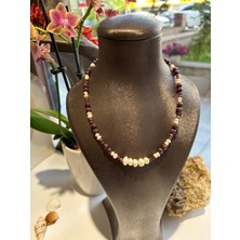 Luna Jewellery Lal ve Incili Kolye