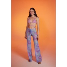 Markano Shirred Pareo Pantolon Lila