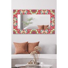 Hediyeler Kapında 60X100 Dekoratif Soft Red Duvar Aynası Antre Salon Banyo Ofis Aynası