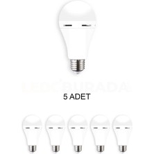 Cata CT-4229 Şarjlı LED Ampul Beyaz 9W - 5'li Paket