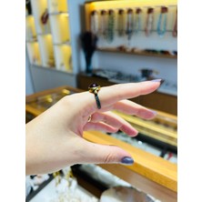 Luna Jewellery Lal Taşlı Gümüş Yüzük