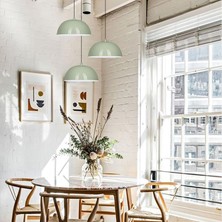 Bamyum Lipeo Mint Yeşili Avize Tekli Sarkıt Salon Mutfak Kuaför Cafe Lamba Aydınlatma