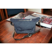 Mebes  Denim Kumaş Bel Çantası  Kadın Erkek kullanımına Uygun Lacivert Renk ÇntBelKtLcvrt003