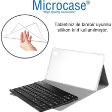 Microcase Lenovo Tab M11 11 Inch Tablet ile Uyumlu Bluetooth Klavye ve Mouse + Standlı Kılıf - Bkk6 Pembe