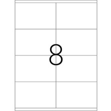 Tanex Laser Etiket Kod 2208 105 mm x 70 mm