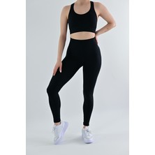 Oqra Push Up Şekillendirici Seamless Yüksek Bel Tayt Otrera Siyah