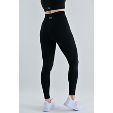 Oqra Push Up Şekillendirici Seamless Yüksek Bel Tayt Otrera Siyah