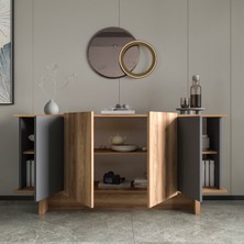 Alonex Home Diana 180 cm Konsol , Ceviz- Antrasit Konsol