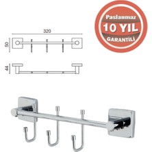 Çelik Banyo VZ10-009 Vizyon 3'lü Askılık