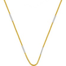 Bilezikci 14 Ayar Italyan Renkli Altın Zincir Kolye 50 Cm.