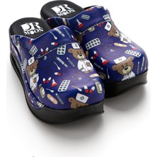 Drmoon Desenli Ortopedik Taban Hakiki Deri Sabo Terlik