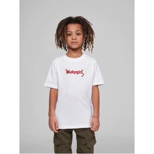 Hanclo Çocuk Oversize Unisex Babygırl Pamuklu Bisiklet Yaka T-Shirt