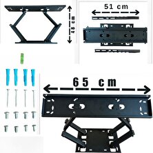 Bestoclass Samsung 75QN90C Çift Kollu Hareketli Tv Askı Aparatı - Pratik ve Dayanıklı Tv Montajı Için Ideal Çözüm