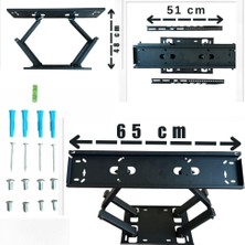 Bestoclass Lg 75UR81006LJ Çift Kollu Hareketli Tv Askı Aparatı - Pratik ve Dayanıklı Tv Montajı Için Ideal Çözüm