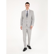 Pierre Cardin Erkek Gri Slim Fit Yün Karışımlı Takım Elbise 50285902-VR024