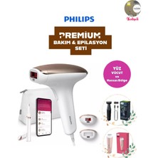 Philips Epilasyon Yüz, Vücüt ve Hassas Bölge Bakım & Lazer Epilasyon Seti, Tüy Alma, Kalem Düzeltici Full Preimum Set + Luciole Lambader Hediye