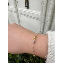Self Rose Gold Silver Color Bileklik 20033