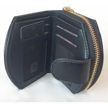 Nas Bag CZ008 Model Nas Bag Marka Siyah Renk Nero Kadın Cüzdanı