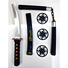 Ninja Samuray Savaşçı Kılıç Seti - Katana Mınçıka Shuriken Set - Oyuncak Ninja Savaş Kılıç Set