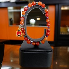 Mga Doğaltaş Akik Taşı Bileklik Hematit Taşı Doğal Taş Orijinal Gerçek Hakiki Doğal Taş Bileklik Sertifikalı Bileklik