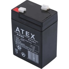 Atex  6V 4AH Kuru Bakımsız Akü , 6 V 4 Ah , 6 Volt 4 Amper , 6VOLT 4AMPER Işıldak Aküsü