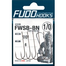 Fudo 6101 Worm Ssb Black Nikel Uzun Sap Tırnaklı Iğne No:3/0