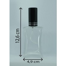 D&B Parfüm Şişesi 30 ml (3 Adet) Siyah Kapak Plastik Valf Içbükey Boş Şişe