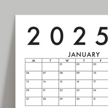 Bi'aldım 2025 Yıllık Planlayıcı Duvar Takvimi 2025 Takvim