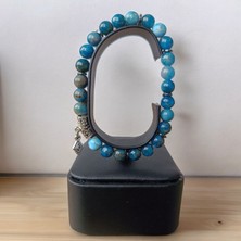 Mga Doğaltaş Apatit Taşı Bileklik  (Öğrenci Bileklik) Doğal Taş Orijinal Gerçek Hakiki Doğal Taş Bileklik Sertifikalı Bileklik