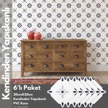 Technosmart 6ADET 20CM×20CM Kendinden Yapışkanlı Duvar Kaplama Mutfak Banyo Pvc Sticker Dekorasyon