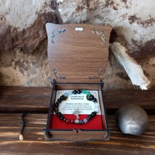 Mga Doğaltaş 7 Çakra Bileklik Akik, Kaplan Gözü, Oniks, Akuamarina, Aventurin, Sitrin, Ametist Doğal Taş Bileklik