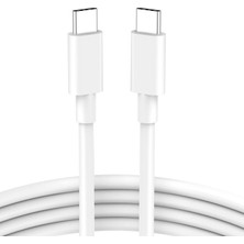 Hubify Apple Ipad, Macbook, Imac, Mac Mini Uyumlu Usb-C Şarj ve Veri Aktarım Kablosu. 2 M Beyaz