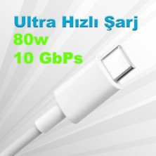 Hubify Apple Ipad, Macbook, Imac, Mac Mini Uyumlu Usb-C Şarj ve Veri Aktarım Kablosu. 2 M Beyaz