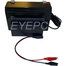 6 Volt 12 Amper Akü 6V 12AH ve Şarj Adaptörlü Set Eye1