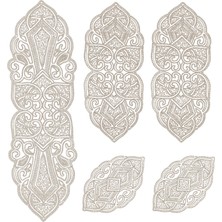 Neu Bella Home Neubella Home Osmanlı Fransız Güpürlü 5 Parça Salon Takımı Çeyizlik Kapiçino