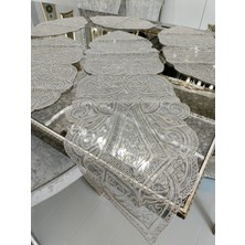 Neu Bella Home Neubella Home Osmanlı Fransız Güpürlü 5 Parça Salon Takımı Çeyizlik Kapiçino