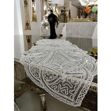 Neu Bella Home Neubella Home Osmanlı Fransız Güpürlü 5 Parça Salon Takımı Çeyizlik Krem