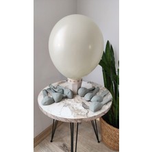 Funi Parti Malzemeleri Pastel Taş Gri Balon 10LU