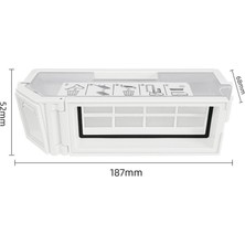 Haashu Ecovacs T20 Max T20 Pro Plus Robot Toz Kutusu Için Toz Kutusu Hepa Filtresi (Yurt Dışından)