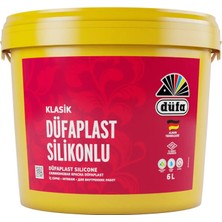 Düfa Klasik Düfaplast Silikonlu İç Cephe Duvar Boyası 3037 Puslu Turkuaz 6 l