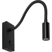 Ack 3w Siyah 3000k  Led Aplik