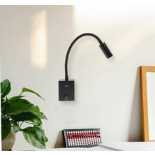 Ack 3w Siyah 3000k  Led Aplik