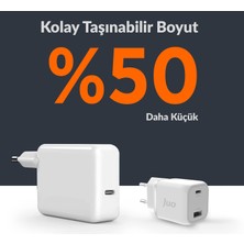 Juo 35W Gan Usb-C + Usb-A Şarj Aleti iPhone & iPad & Samsung Pps Uyumlu Pd Qc4.0 Type-C Hızlı Şarj Cihazı Beyaz