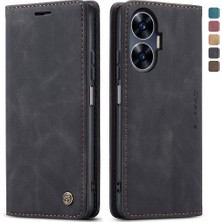 Realme C55 Durumda Kart Yuvası Için Flip Case Kickstand Flip Folio Kitap Manyetik (Yurt Dışından)