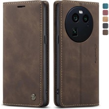 Oppo Bulmak Için Flip Case X6 5g Vintage Pu Deri Cüzdan Kılıf Kart Yuvası (Yurt Dışından)