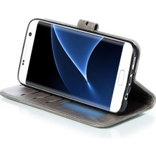 Samsung Galaxy S7 Kart Tutucu Kabartmalı Kickstand Kapatma Için Cüzdan Kılıf (Yurt Dışından)